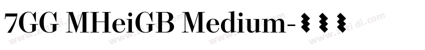 7GG MHeiGB Medium字体转换